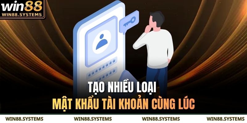 Tạo nhiều loại mật khẩu tài khoản cùng lúc