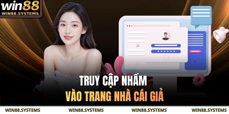 Truy cập nhầm vào trang nhà cái giả